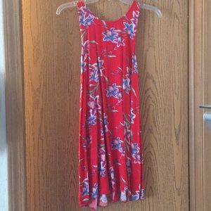 Forever 21 red, floral sun dress